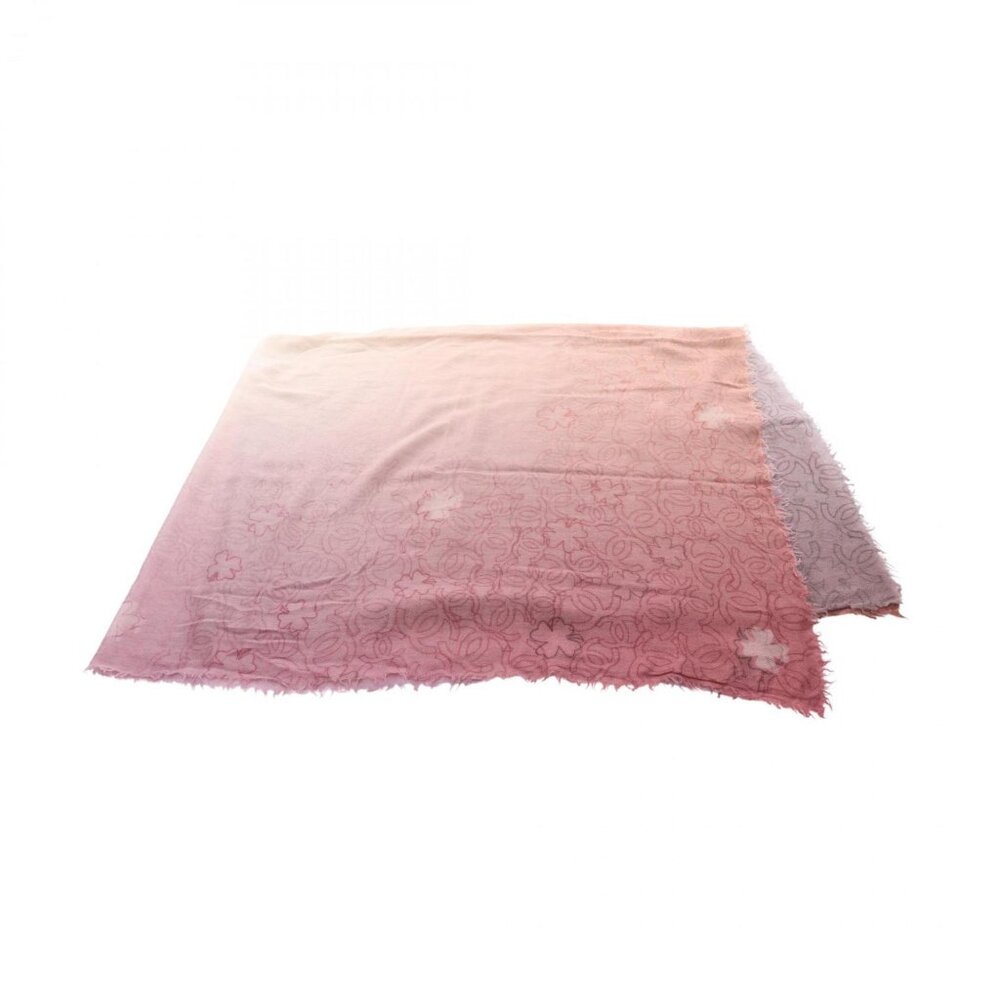 Chanel Coco Mark Clover Cashmere Scarf/Shawl for Women in OMBRE Magenta multi - Picture 5 of 5